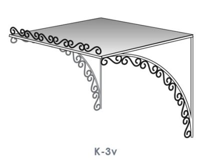 Козырек односкатный (ковка)